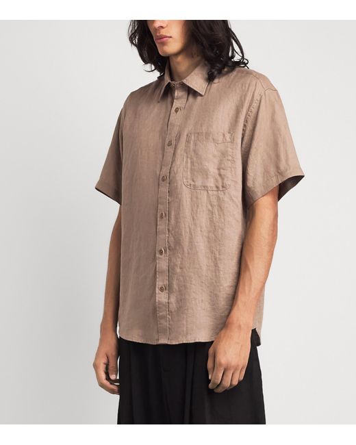 NN07 Natural Linen Short-Sleeve Shirt for men