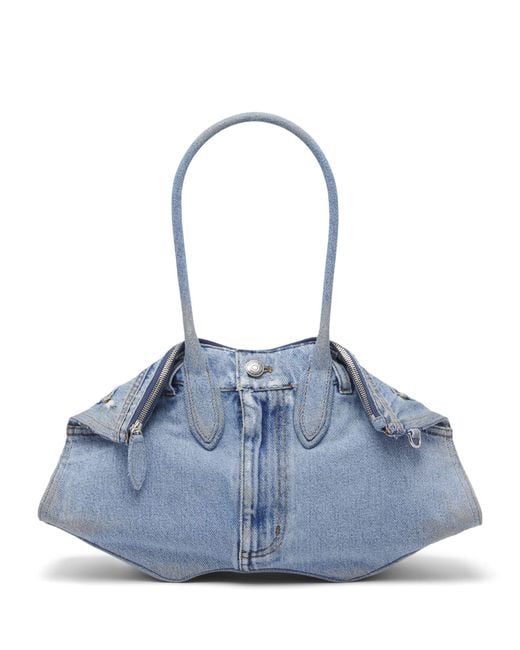 McQueen Blue Denim Manta To-Handle Bag