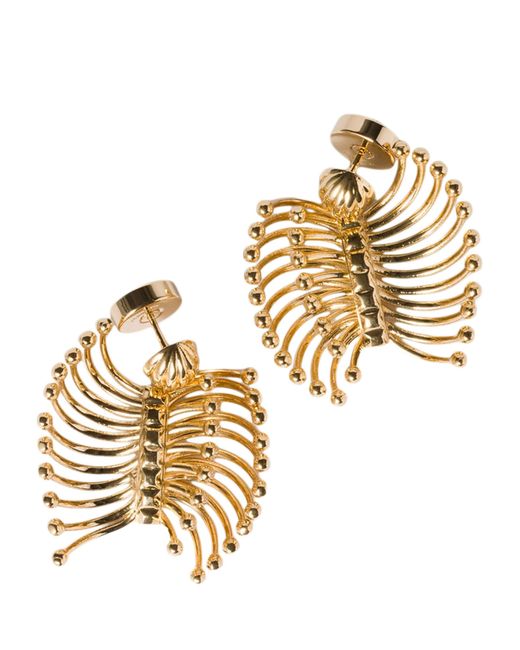 Miu Miu Metallic Shell Earrings
