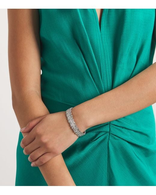 Suzanne Kalan Metallic And Diamond Classic Three-Row Cuff