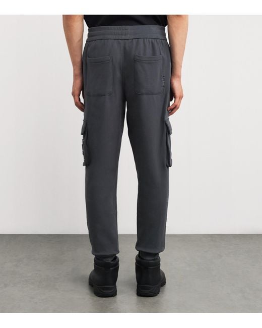 Moose Knuckles Gray Cotton Hartsfield Cargo Sweatpants for men