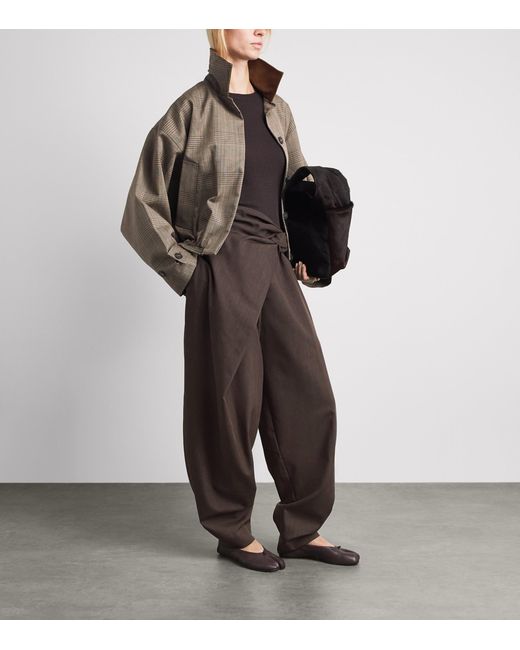 Rohe Brown Wool Sarong-Knot Trousers