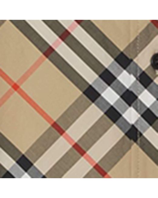 Burberry Natural Cotton Check Mini Shirt Dress