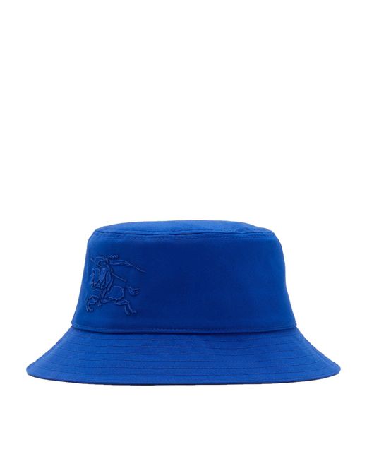 Burberry Blue Reversible Check Bucket Hat for men