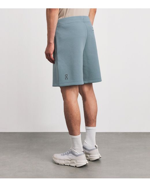 On Shoes Blue Focus Tech Shorts for men