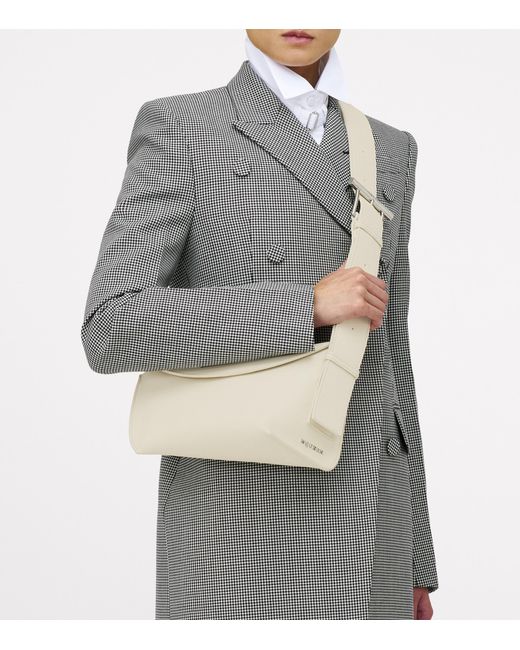 McQueen Natural Leather T-Bar Sling Cross-Body Bag