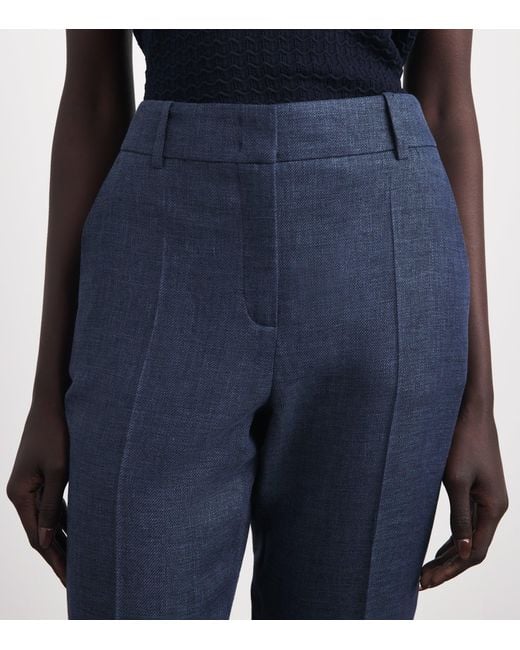 Eleventy Blue New York Straight Trousers