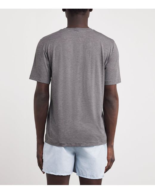 Hanro Gray V-Neck Casuals T-Shirt for men