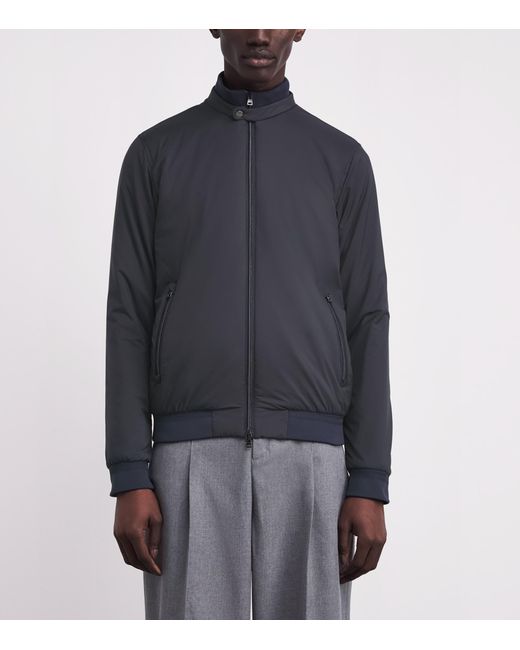 Herno Blue Bomber Jacket for men