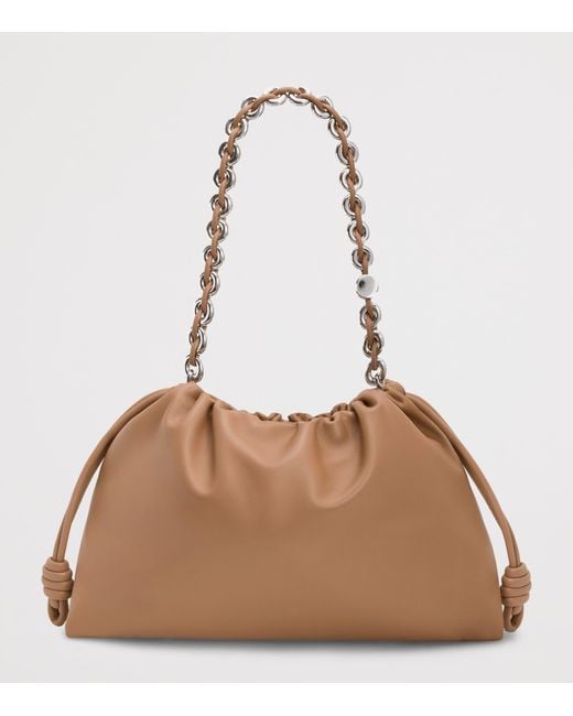 Loewe Brown Large Leather Flamenco Shoulder Bag