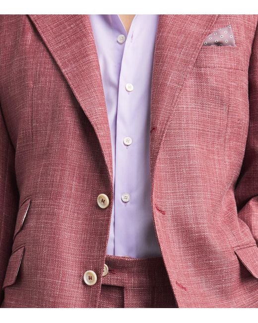 Pal Zileri Purple Stretch-Cotton Long-Sleeve Shirt for men