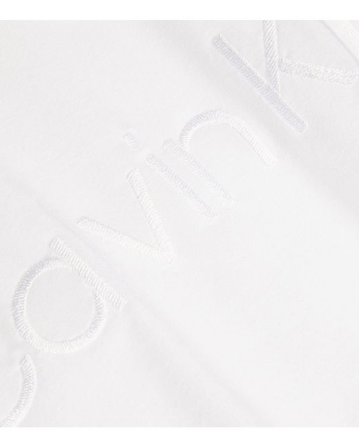 Calvin Klein White Logo Pyjama Top for men