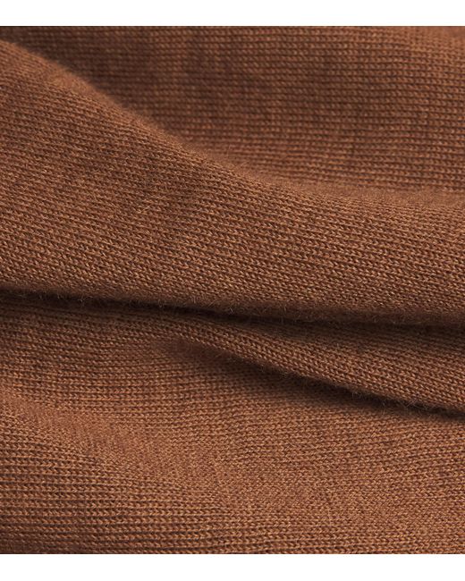Johnstons Brown Superfine Cashmere T-Shirt for men