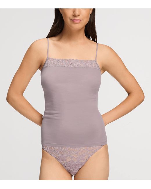 Hanro Brown Cotton Moments Tank Top