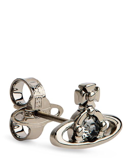 Vivienne Westwood Black Nano Solitaire Single Earring for men