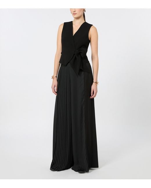 Max Mara Black Belted Waistcoat