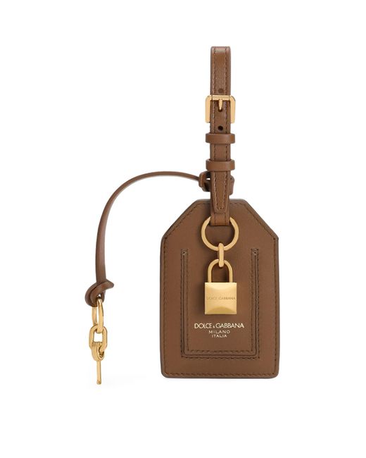 Dolce & Gabbana Multicolor Leather Logo Keychain