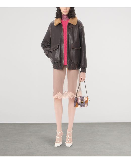 Valentino Pink Virgin Wool Cable-Knit Sweater