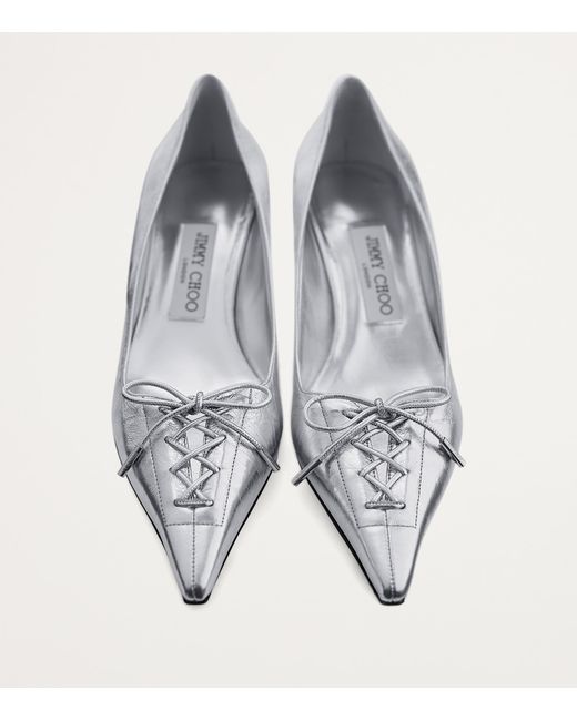 Jimmy Choo Scarlett 50 Metallic Lambskin Pumps