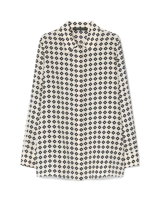 Marina Rinaldi White Silk Printed Shirt