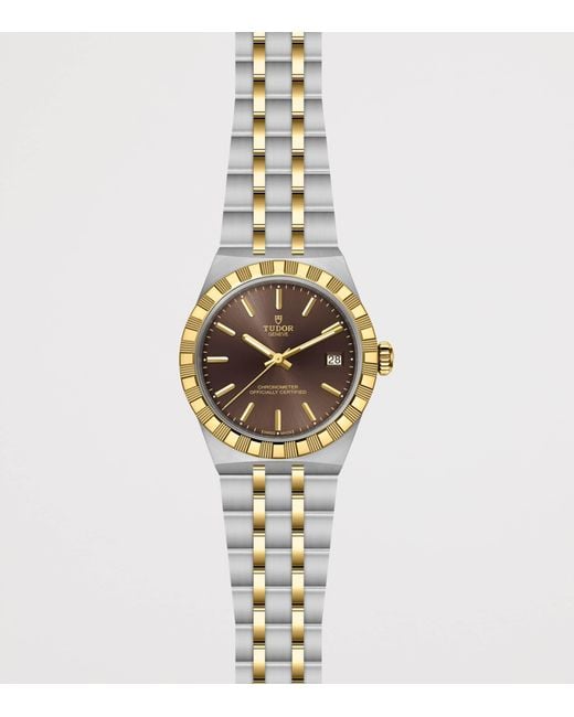 Tudor Metallic Royal Stainless Steel And Watch