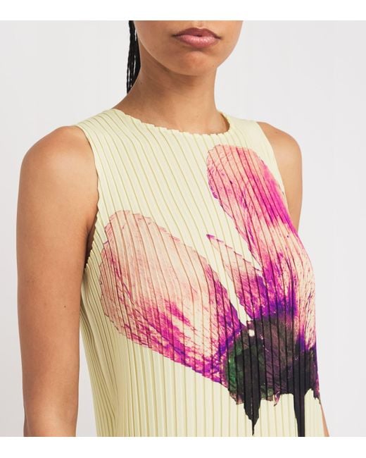 限定品Issey Miyake pressed floral 新品 Issey Miyake Pressed Floral Midi Dress | Lyst