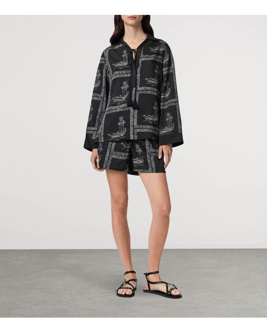 AllSaints Black Lightweight Lettie Shorts