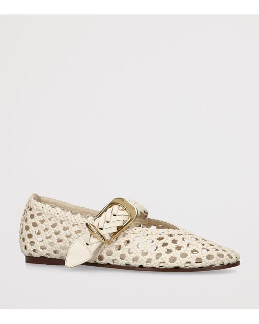 Zimmermann Natural Leather Helix Ballet Flats