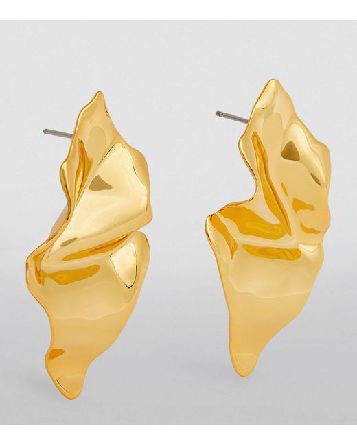 Alexis Metallic Gold-plated Crumpled Earrings