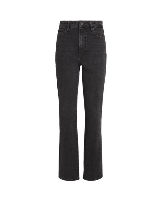 FRAME Black The Ruler Straight-Leg Jeans
