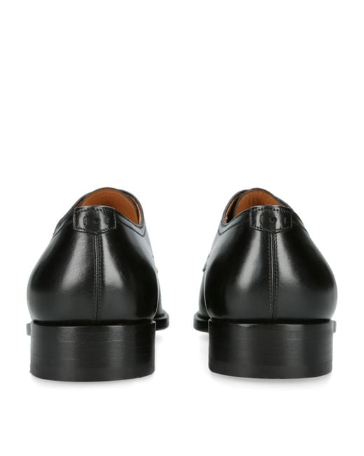 Magnanni Shoes Black Stitch Flex Derby Shoes for men