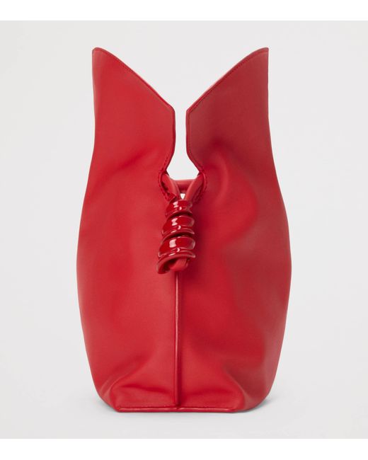 Loewe Red Medium Leather Flamenco Purse