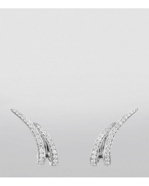 Shaun Leane Metallic White Gold And Diamond Armis Ear Cuffs