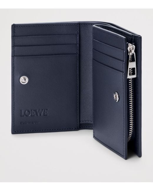 Loewe Blue Leather Anagram Compact Wallet