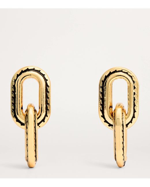 COACH Metallic Chain Link Earrings