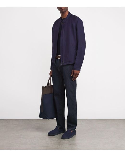 Giorgio Armani Blue Stretch-Cotton Straight Jeans for men