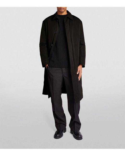 The Row Black Django Padded Overcoat for men