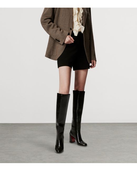Christian Louboutin Black Janitta 85 Leather Boots