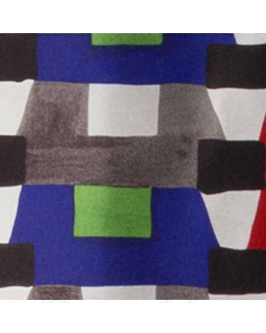 Miu Miu Blue Silk Printed Scarf