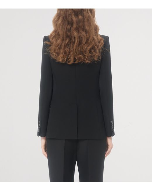 Valentino Black Virgin Wool-Silk Blazer