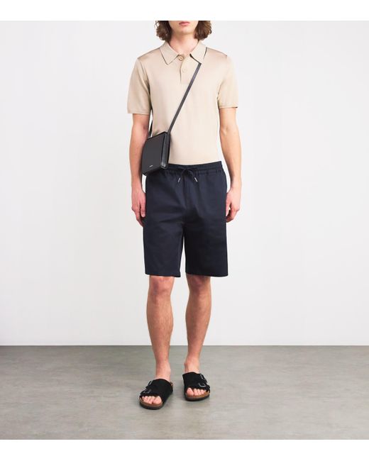 Sandro White Knitted Polo Shirt for men