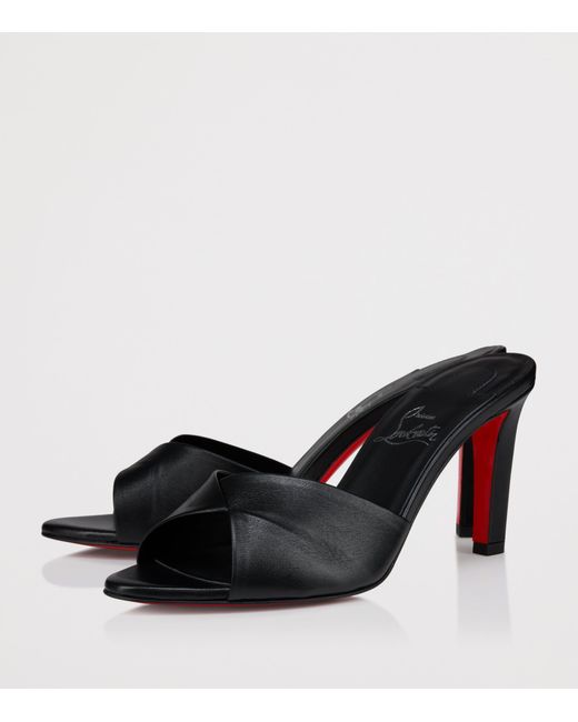 Christian Louboutin Black Fanny Slide Nappa Leather Mules 85
