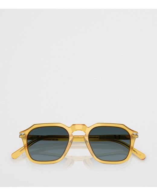 Persol Blue Acetate Square Sunglasses
