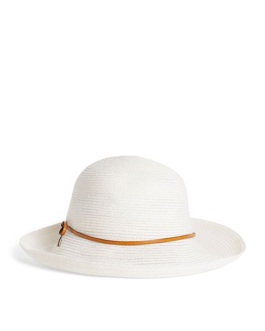 Eleventy White Hemp Woven Hat