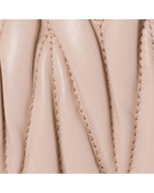 Miu Miu Pink Matelassé Leather Wander Top-Handle Bag