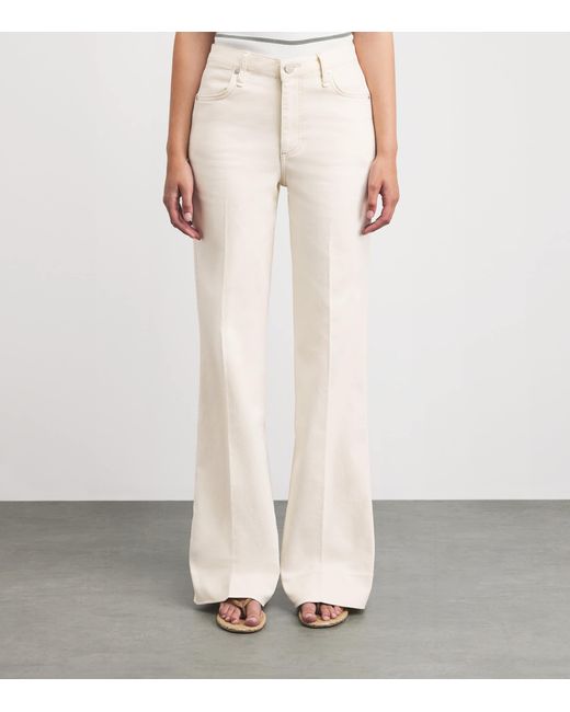 Rag & Bone White Ruby Flared Jeans
