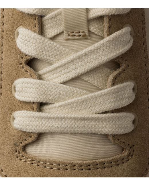 Prada Brown Suede And Re-Nylon Downtown Sneakers for men