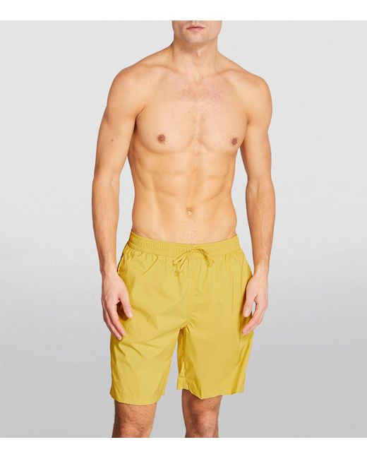Fedeli Yellow Positano Swim Shorts for men
