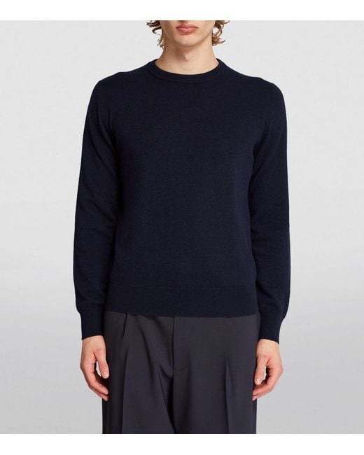 The Row Blue Cashmere Benji Sweater for men
