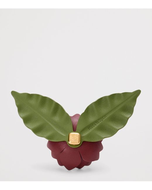 Loewe Green X Paula's Ibiza Leather Flower Pistil Pin
